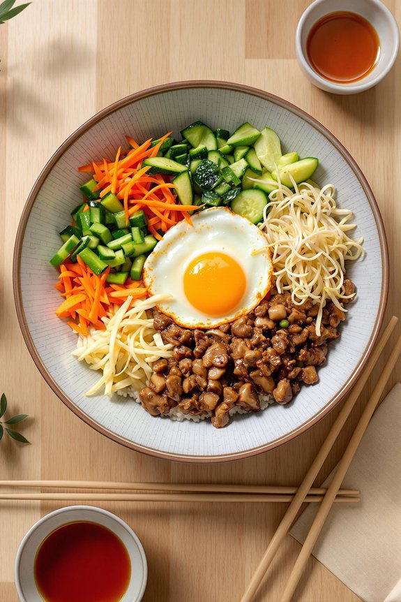 korean bibimbap rice bowl