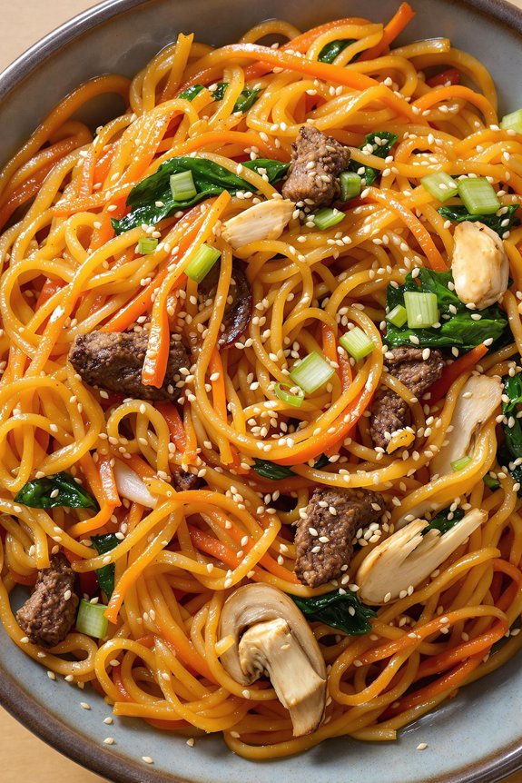 korean glass noodle stir fry