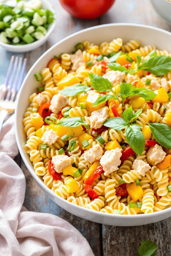 mediterranean mango tuna pasta