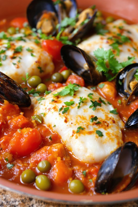 mediterranean monkfish with clams