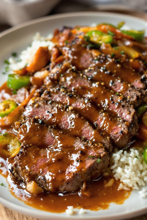 melt in your mouth peppered steak