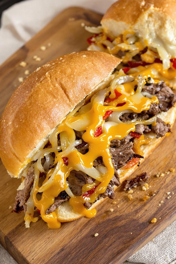 melty cheesesteak street food
