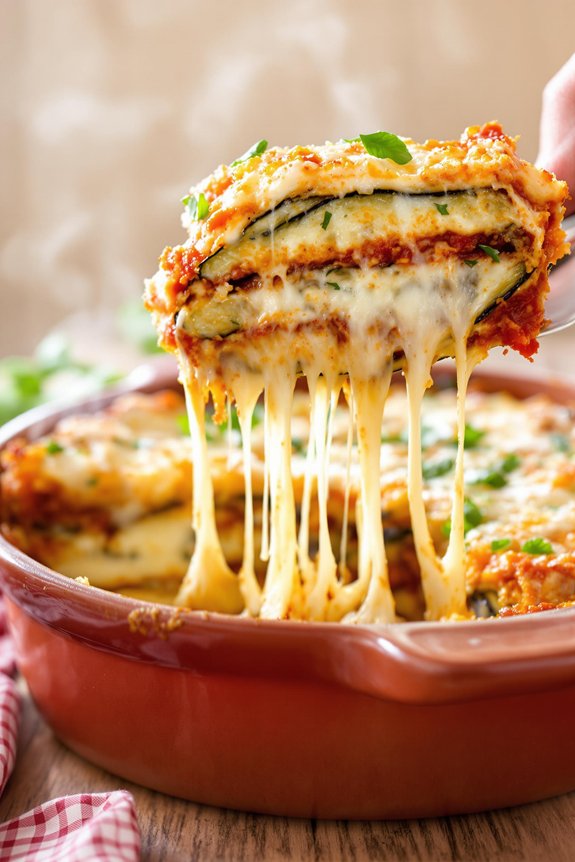 perfectly prepared eggplant parmesan