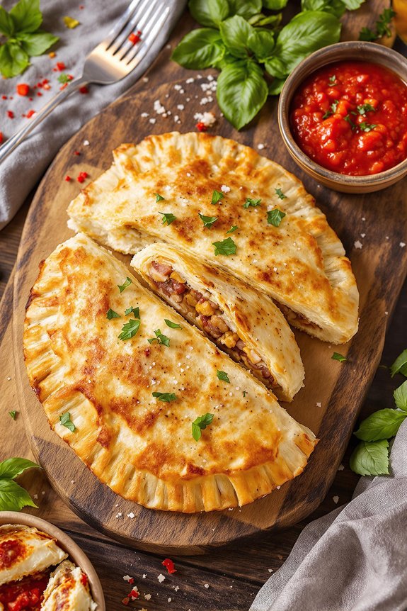 rustic italian sausage calzone