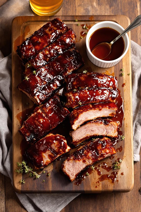 savory ribs with tangy glaze