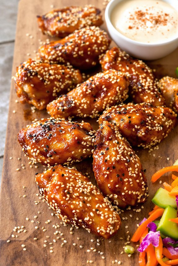 sesame spiced chicken wings recipe