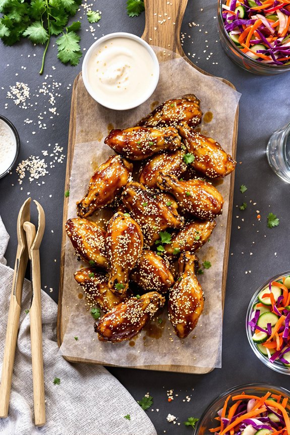 sesame spiced chicken wings recipe