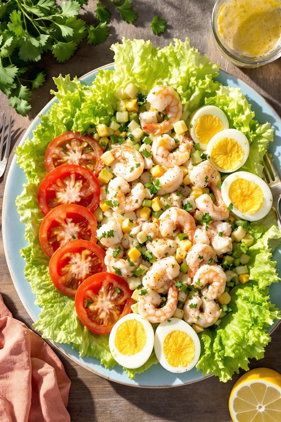 shrimp salad with herbs