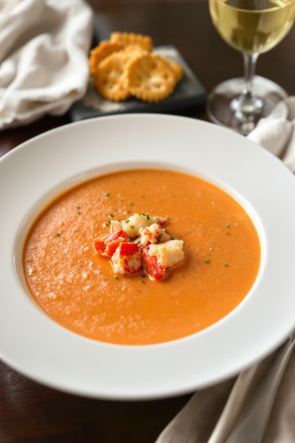 silky homemade lobster bisque