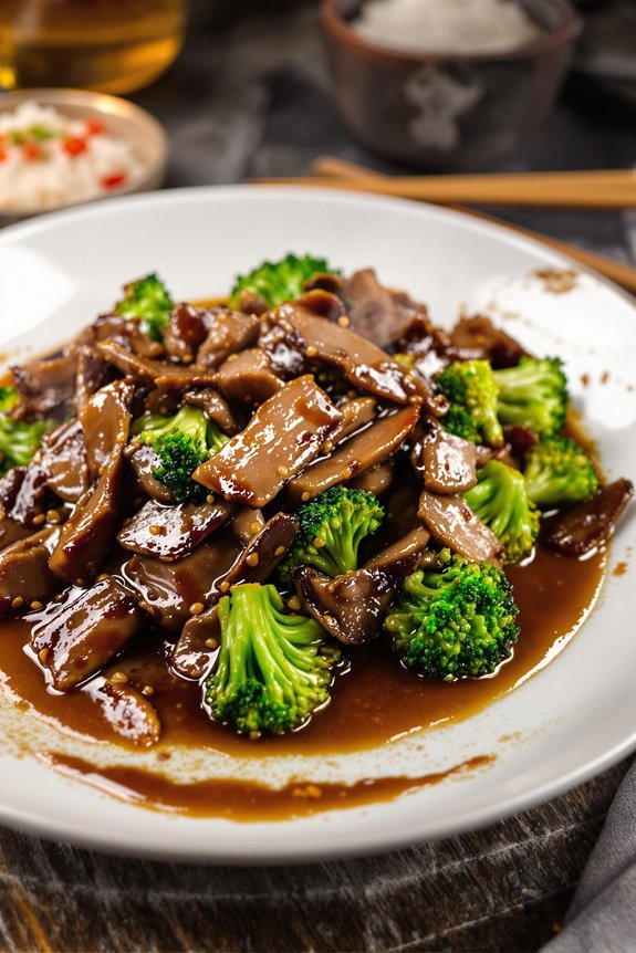 sizzling beef and broccoli