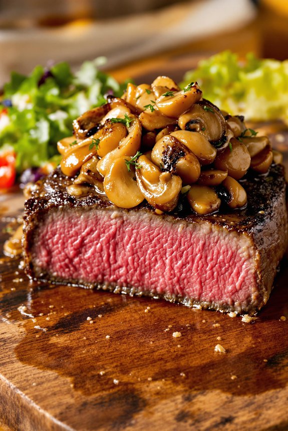sizzling mushroom topped ribeye recipe