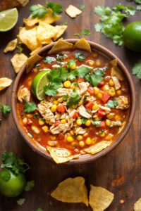 smoky chicken tortilla soup