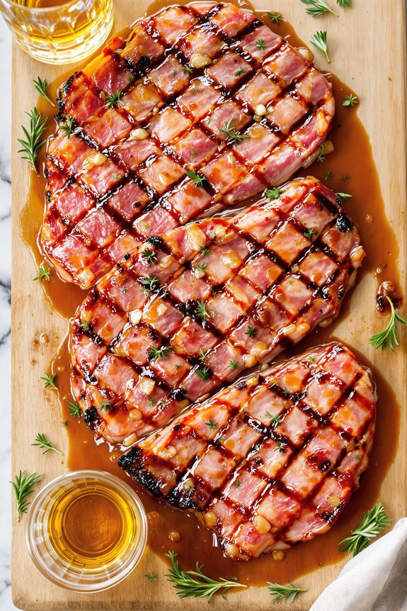smoky whiskey sauce ham