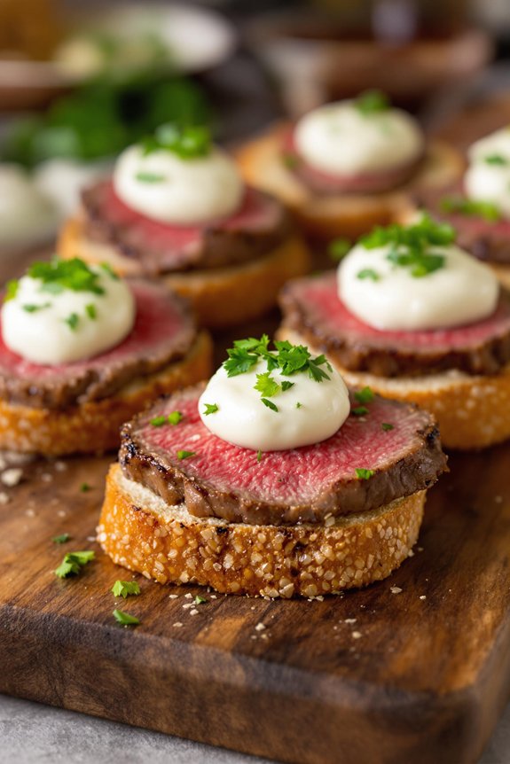 steakhouse bites with horseradish