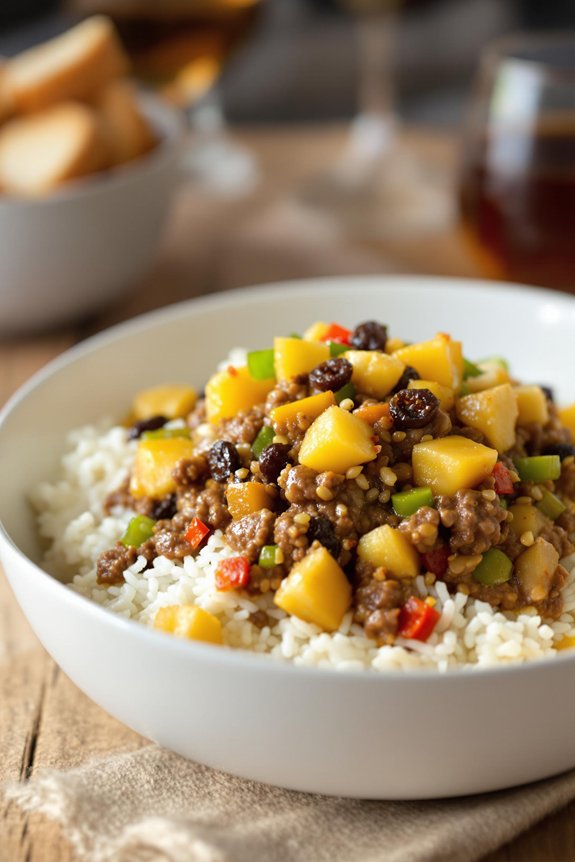 sweet and savory picadillo