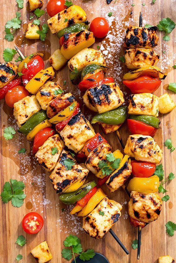 sweet smoky pineapple chicken kebabs