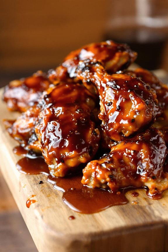 sweet sticky chicken wings