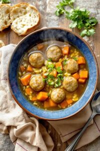 turkish meatball rice soup
