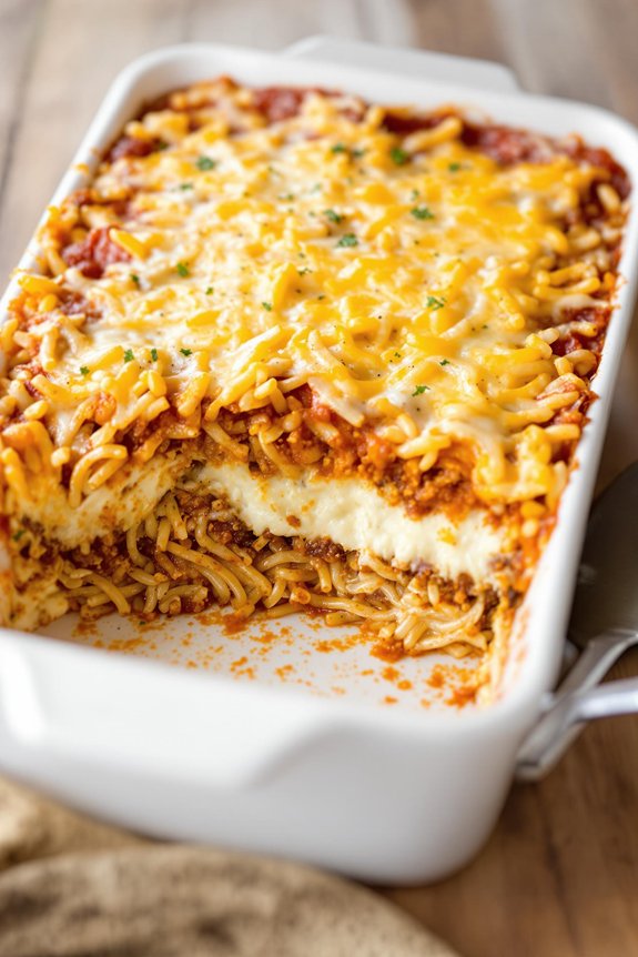 ultimate surprise spaghetti casserole