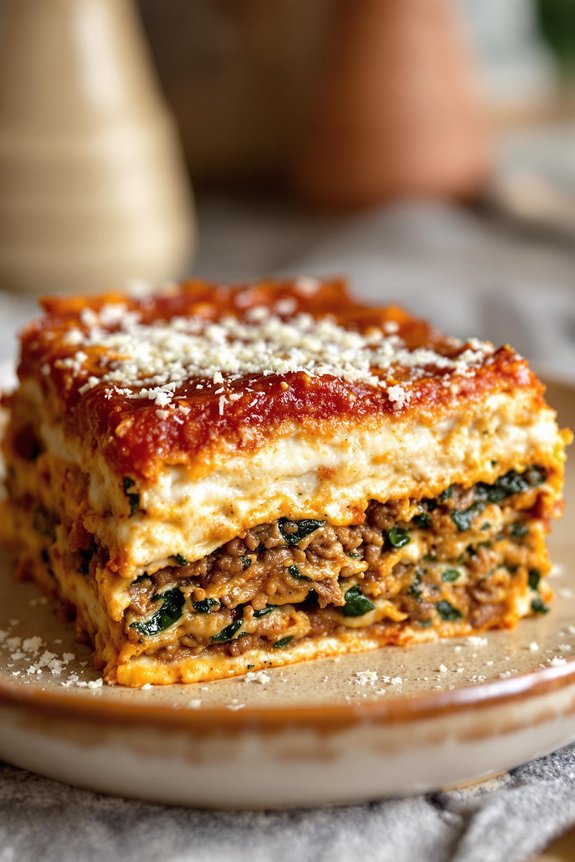 vegan lasagna with tofu ricotta